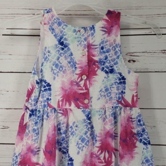 Penelope and Mack Girls Pink White Abstract Print Sleeveless Dress Size 7 - Picture 3 of 8